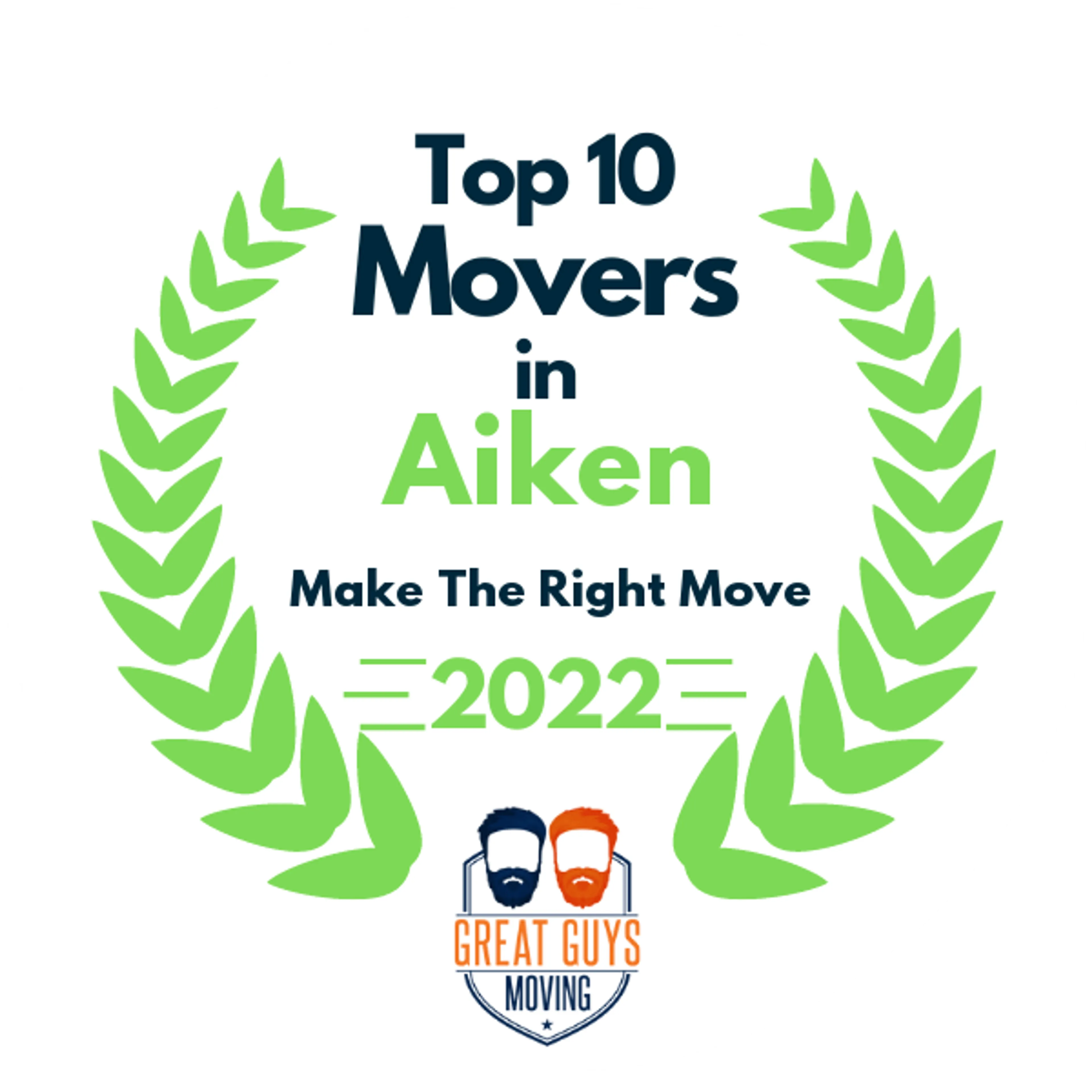 Top 10 Movers in Aiken, SC 2022 award
