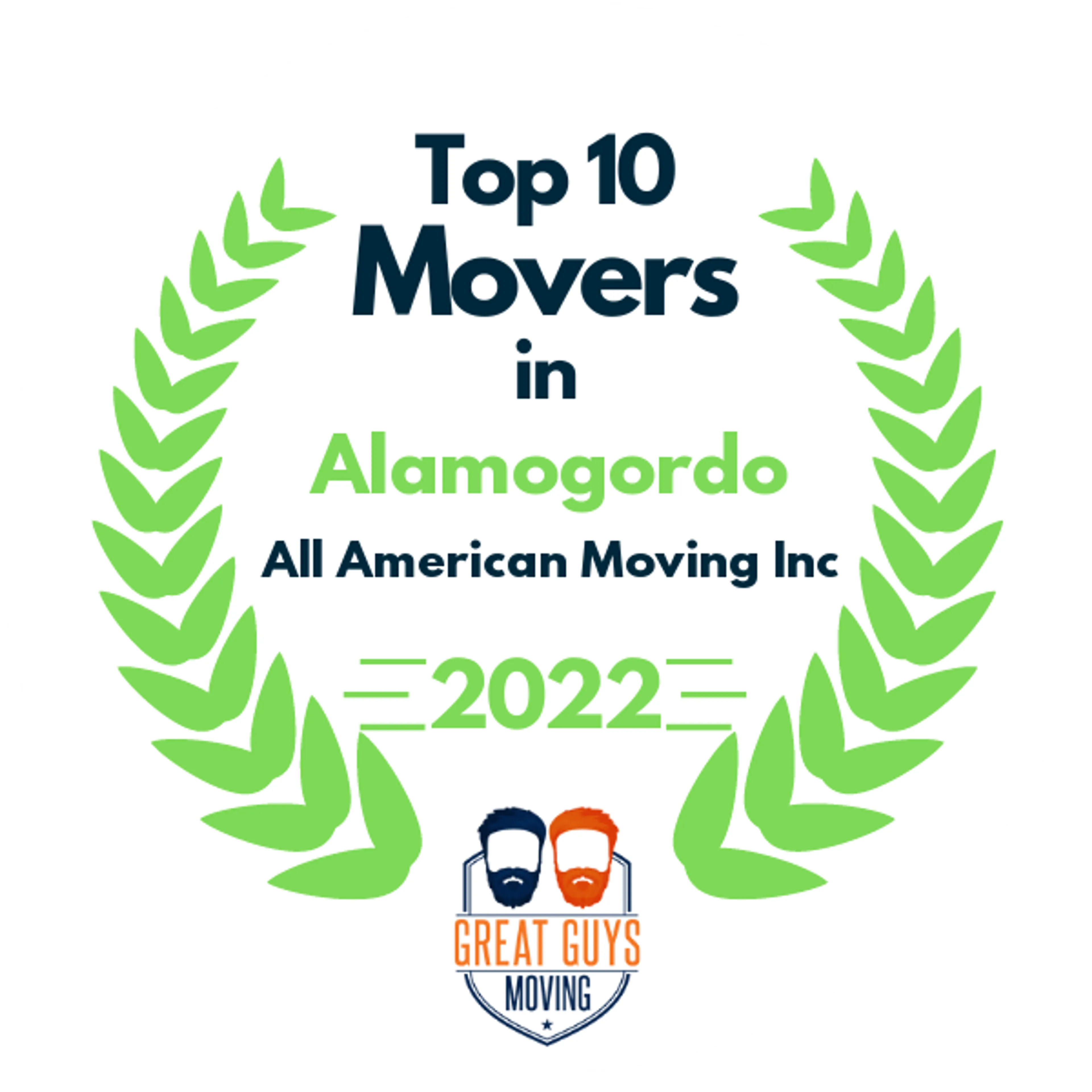 Top 10 Movers in Alamogordo, NM 2022 award