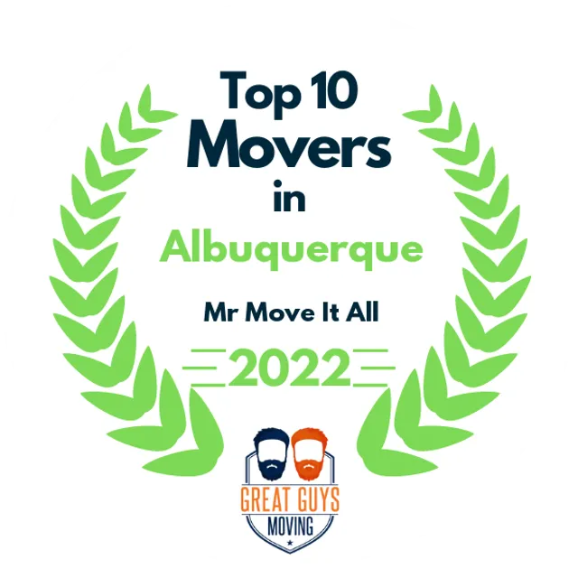 Top 10 Movers in Albuquerque, NM 2022 award