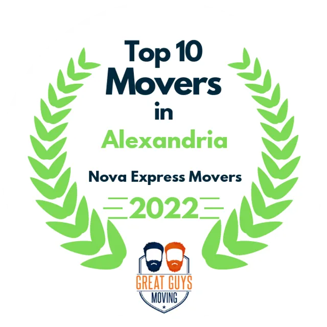 Top 10 Movers in Alexandria, VA 2022 award