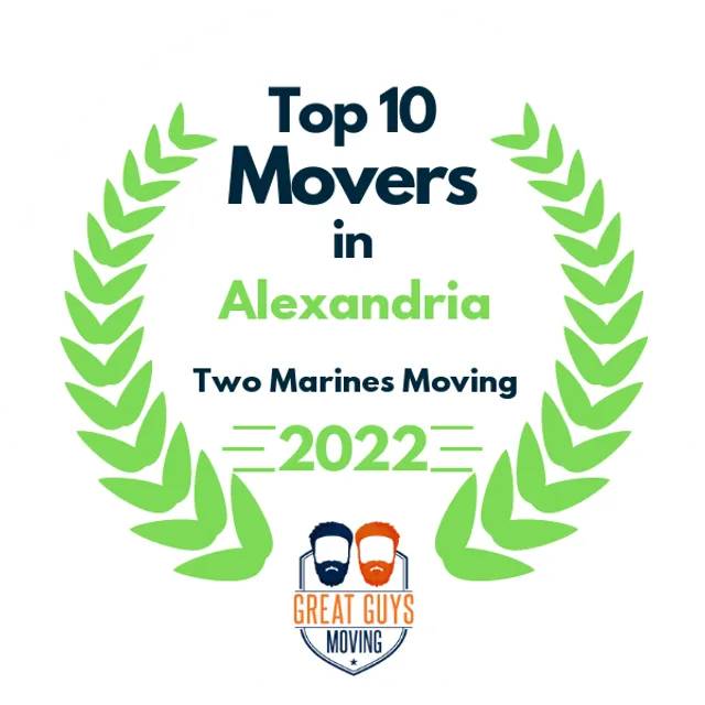 Top 10 Movers in Alexandria, VA 2022 award