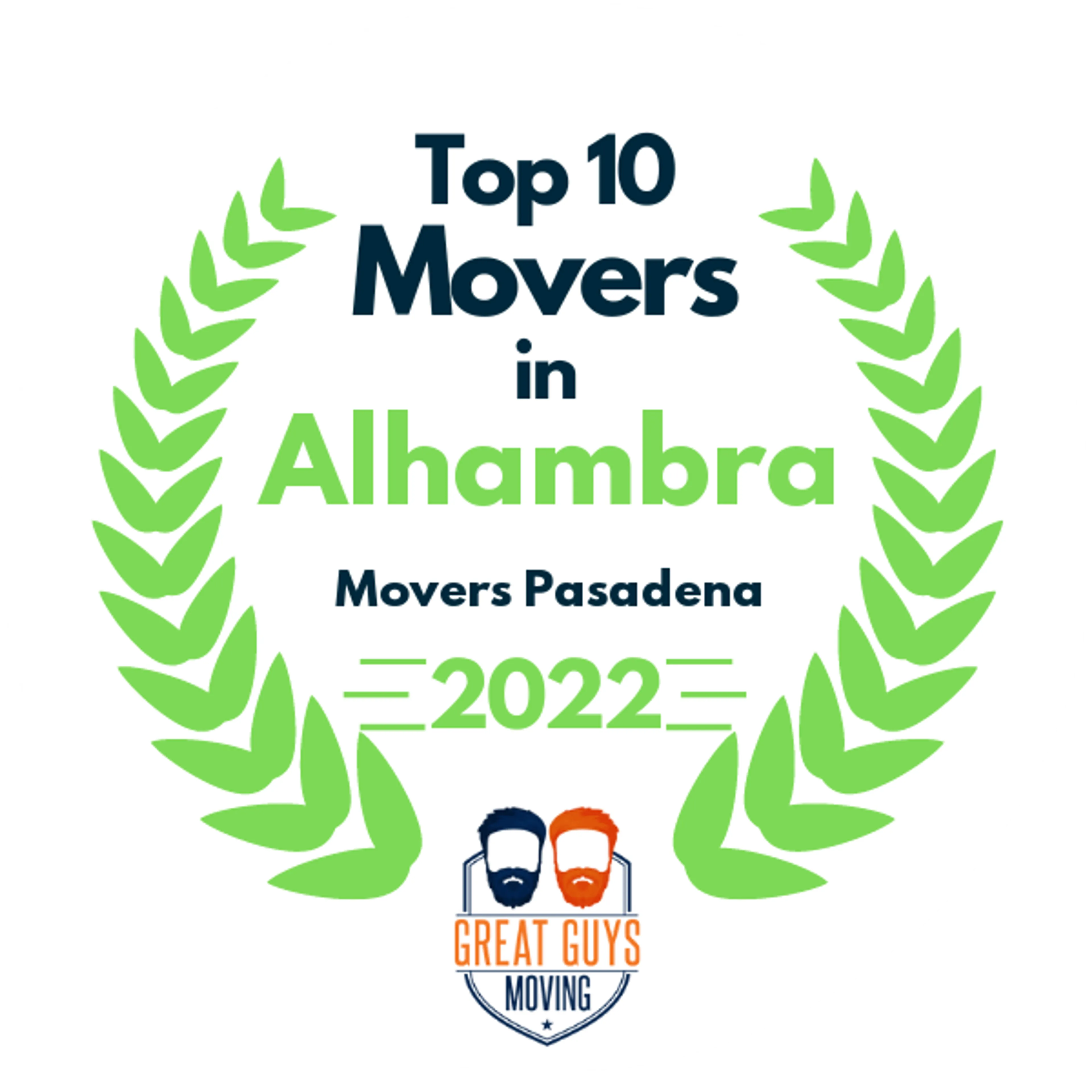 Top 10 Movers in Glendale, CA 2022 award