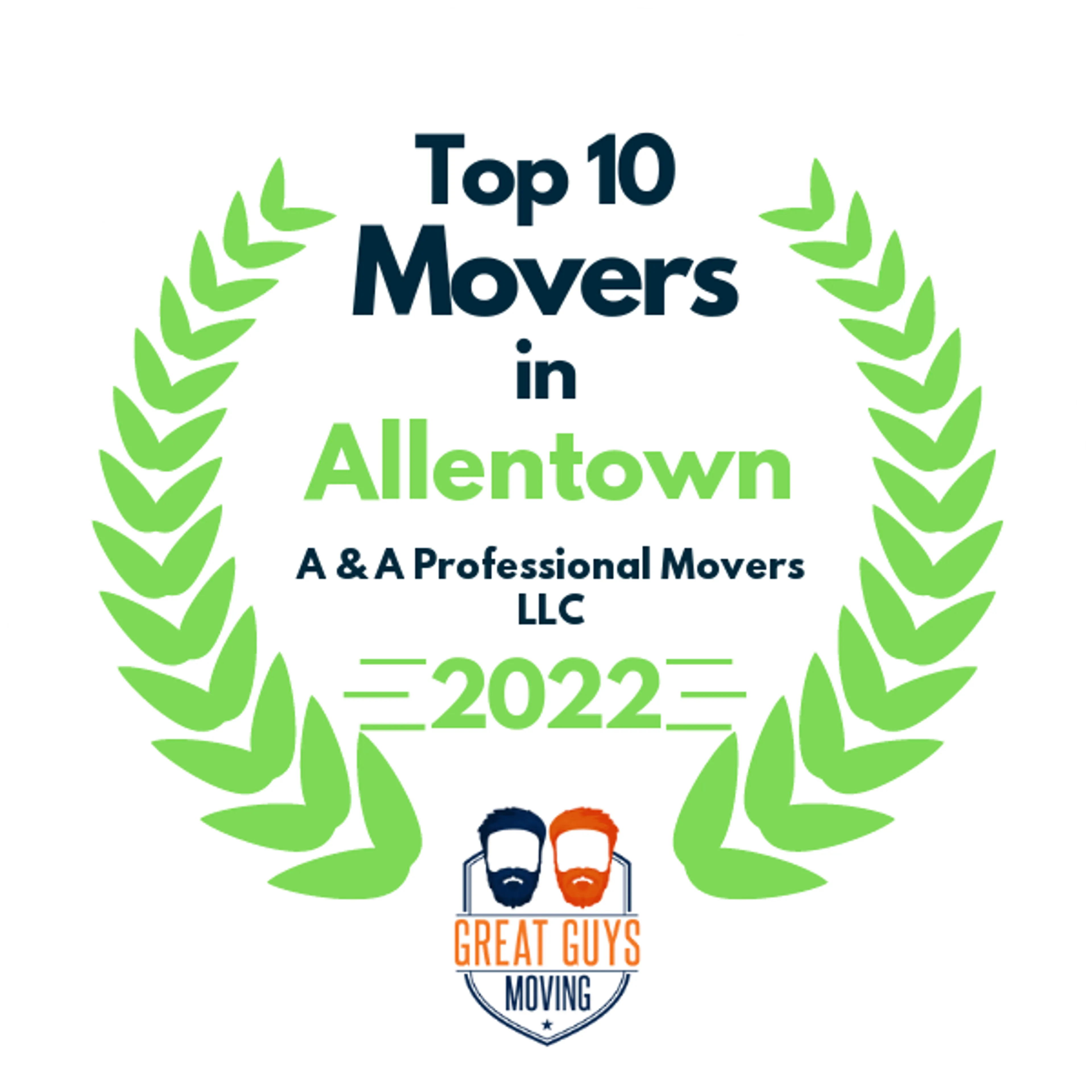 Top 10 Movers in Allentown, PA 2022 award