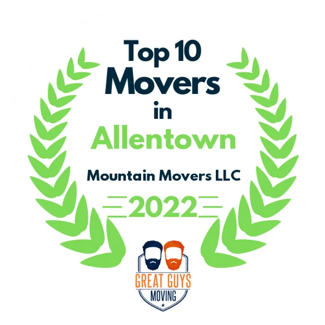 Top 10 Movers in Allentown, PA 2022 award