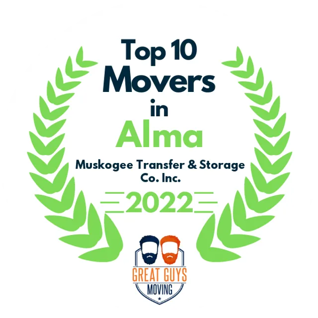 Top 10 Movers in McAlester, OK 2022 award