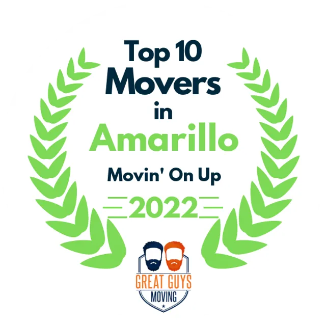 Top 10 Movers in Amarillo, TX 2022 award