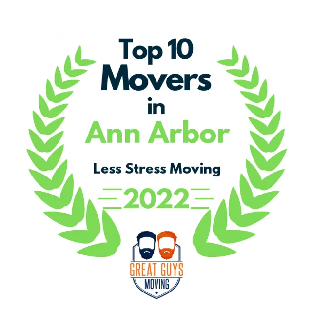 Top 10 Movers in Ann Arbor, MI 2022 award