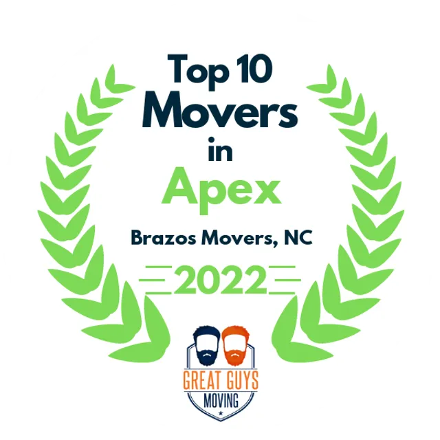 Top 10 Movers in Raleigh, NC 2022 award