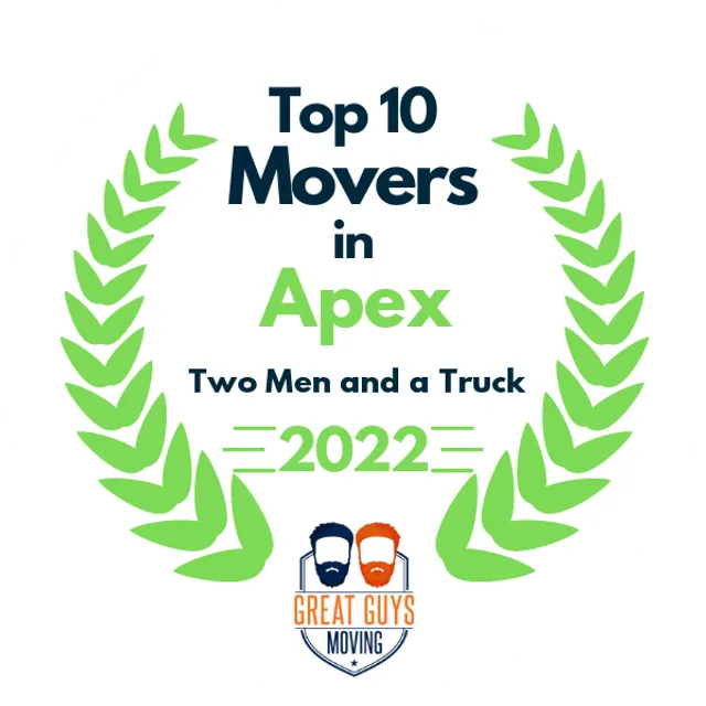 Top 10 Movers in Cary, NC 2022 award