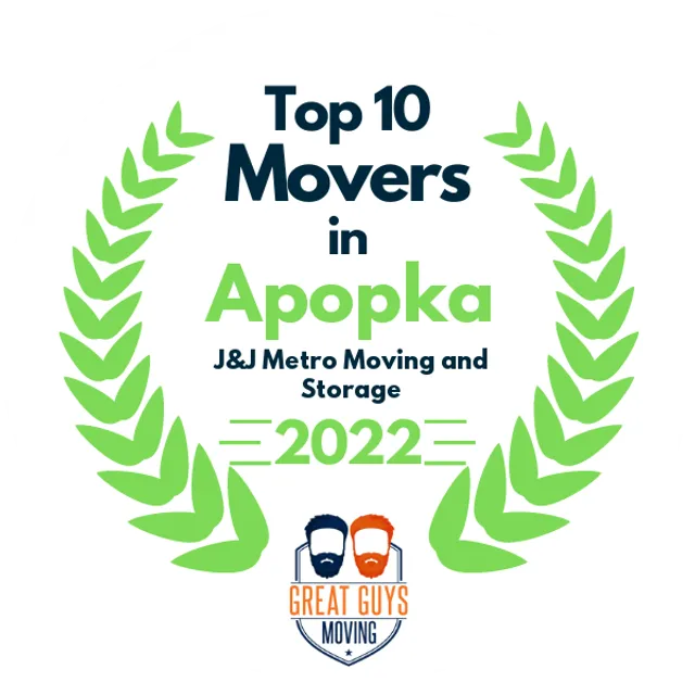 Top 10 Movers in Orlando, FL 2022 award