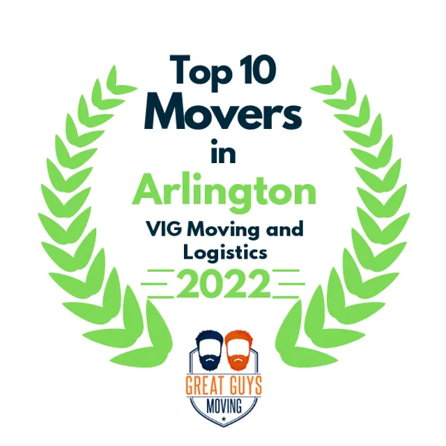 Top 10 Movers in Arlington, TX 2022 award