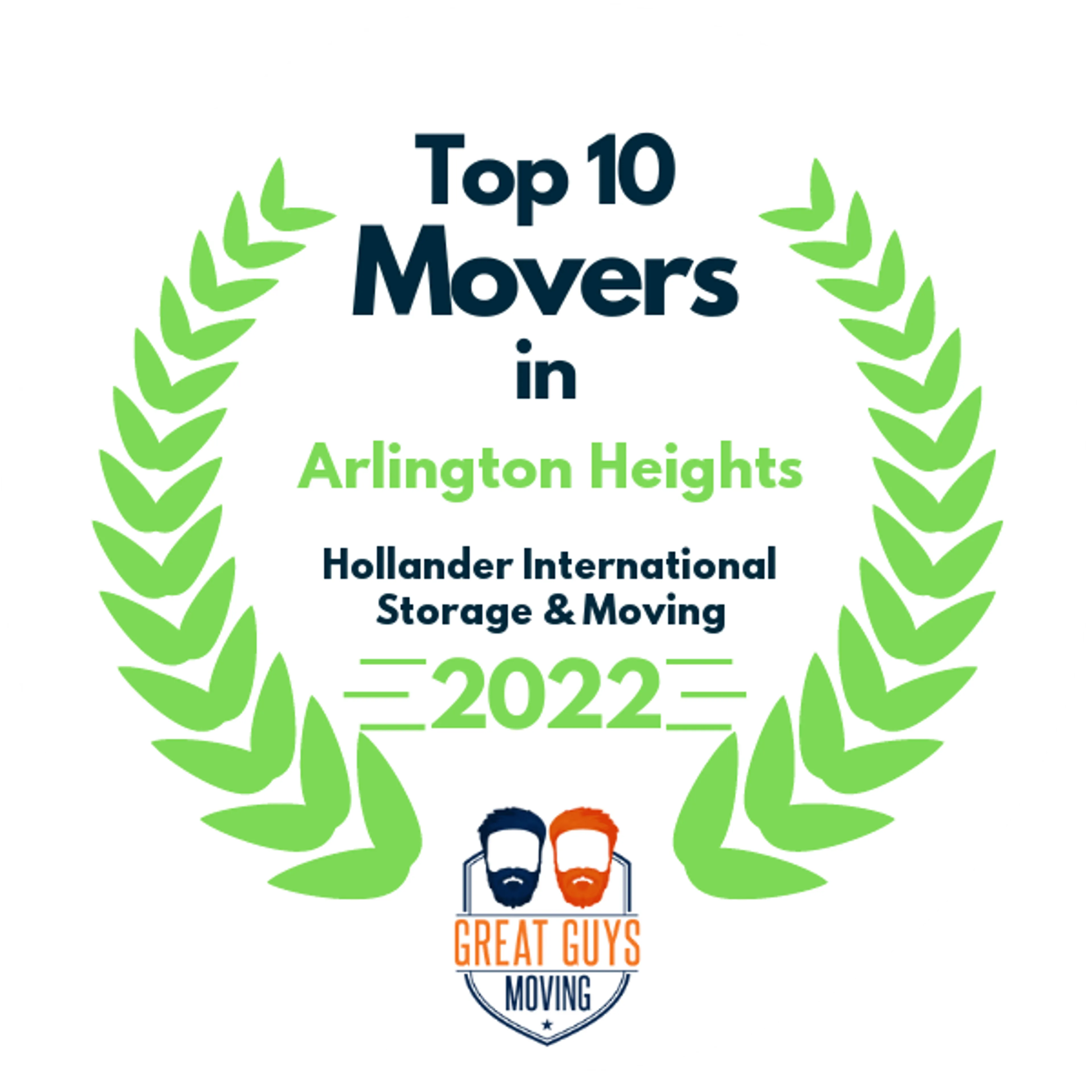 Top 10 Movers in Arlington Heights, IL 2022 award