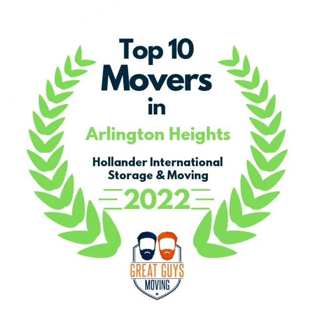 Top 10 Movers in Arlington Heights, IL 2022 award