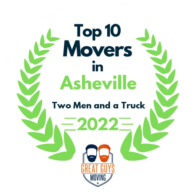 Top 10 Movers in Asheville, NC 2022 award