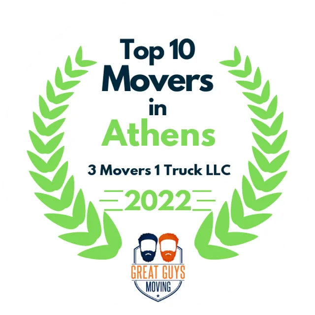 Top 10 Movers in Athens, GA 2022 award