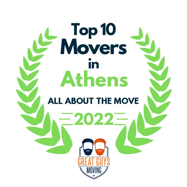 Top 10 Movers in Athens, GA 2022 award