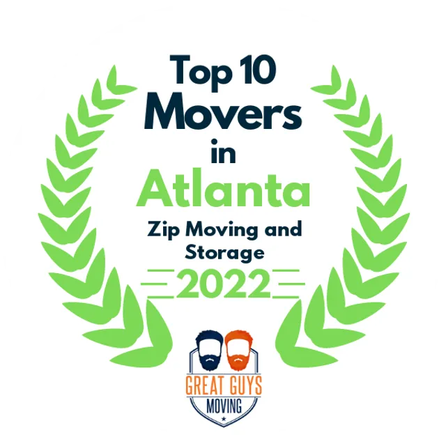 Top 10 Movers in Atlanta, GA 2022 award