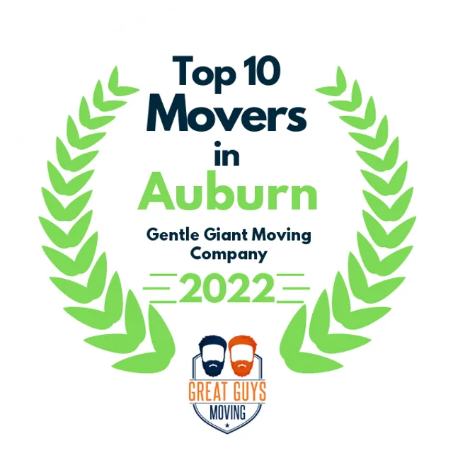 Top 10 Movers in Tacoma, WA 2022 award