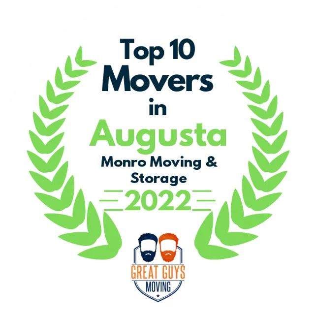 Top 10 Movers in Augusta, GA 2022 award