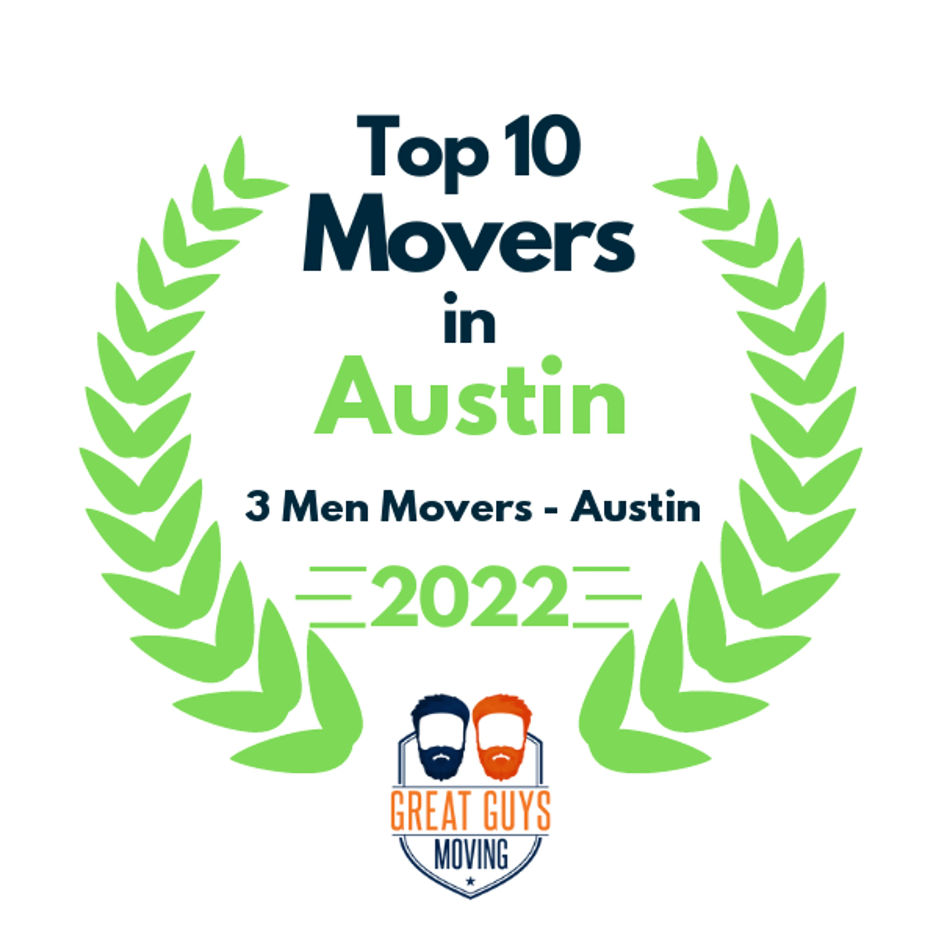 Top 10 Movers in Austin, TX 2022 award