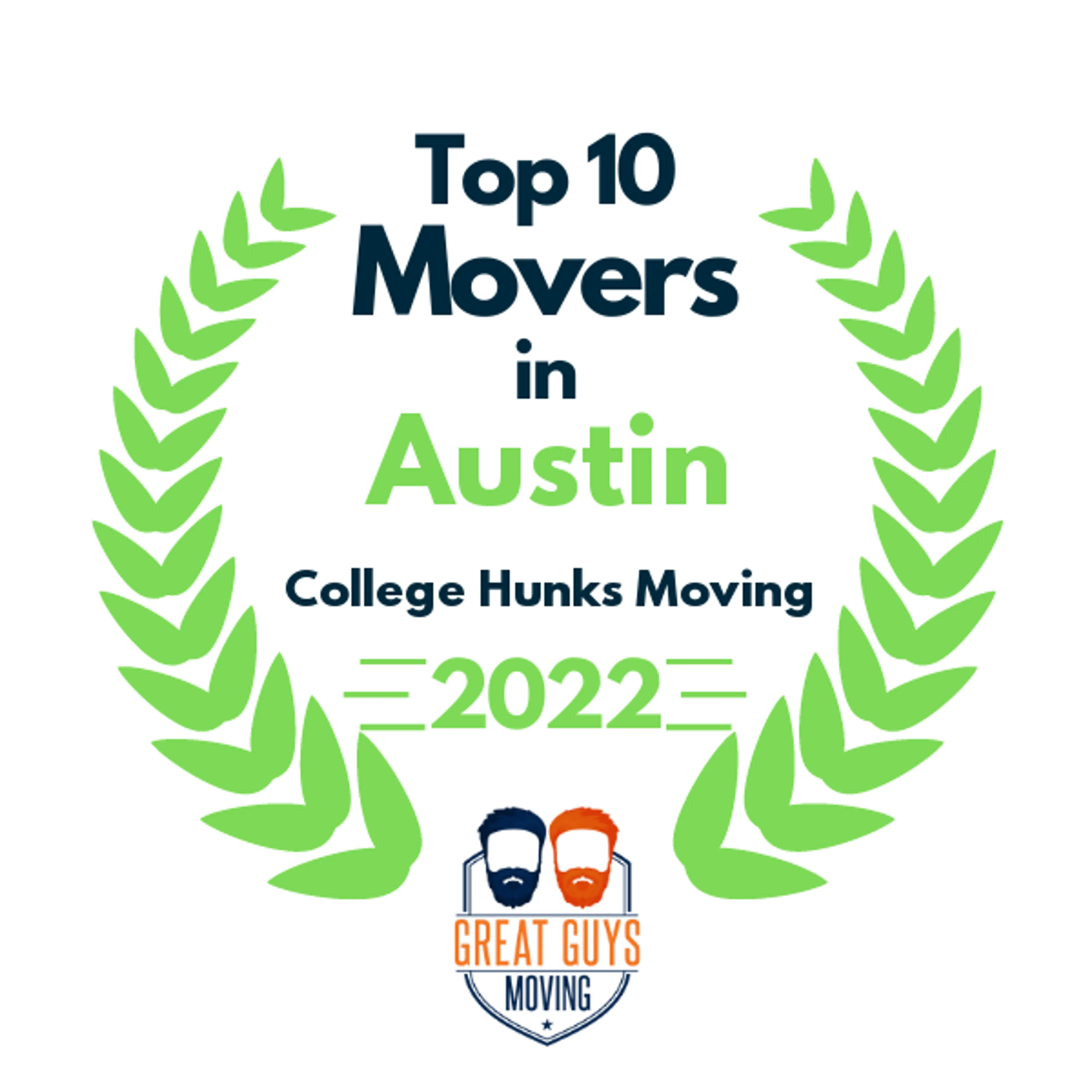 Top 10 Movers in Austin, TX 2022 award