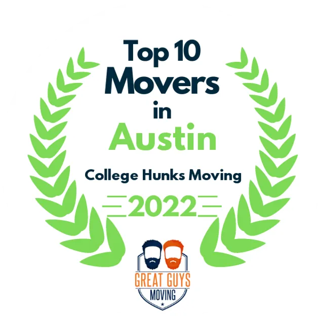 Top 10 Movers in Austin, TX 2022 award