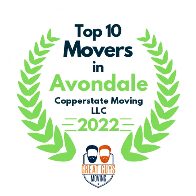 Top 10 Movers in Phoenix, AZ 2022 award