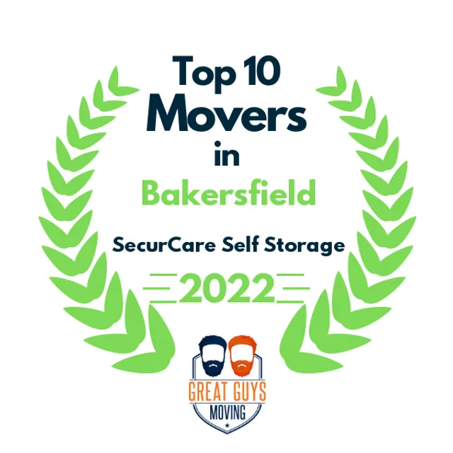 Top 10 Movers in Bakersfield, CA 2022 award