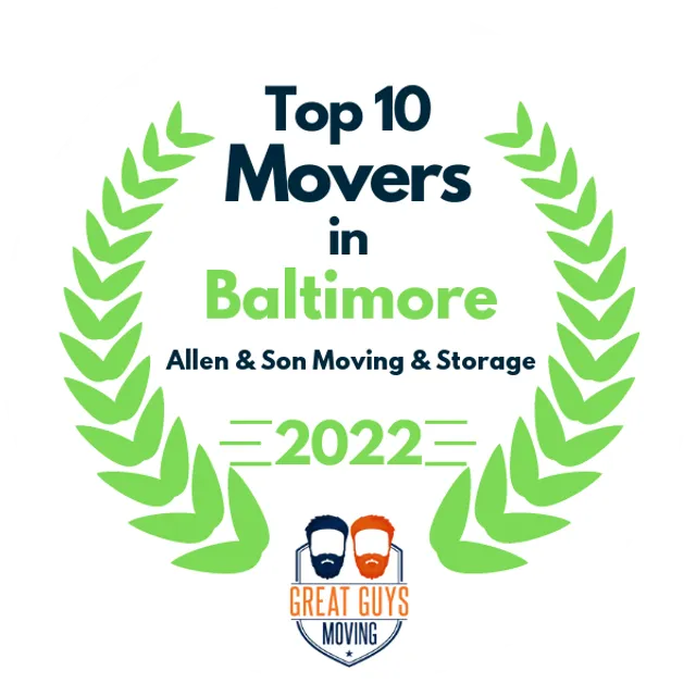 Top 10 Movers in Baltimore, MD 2022 award