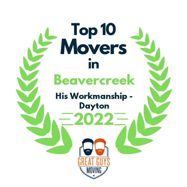 Top 10 Movers in Dayton, OH 2022 award