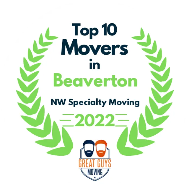 Top 10 Movers in Portland, OR 2022 award