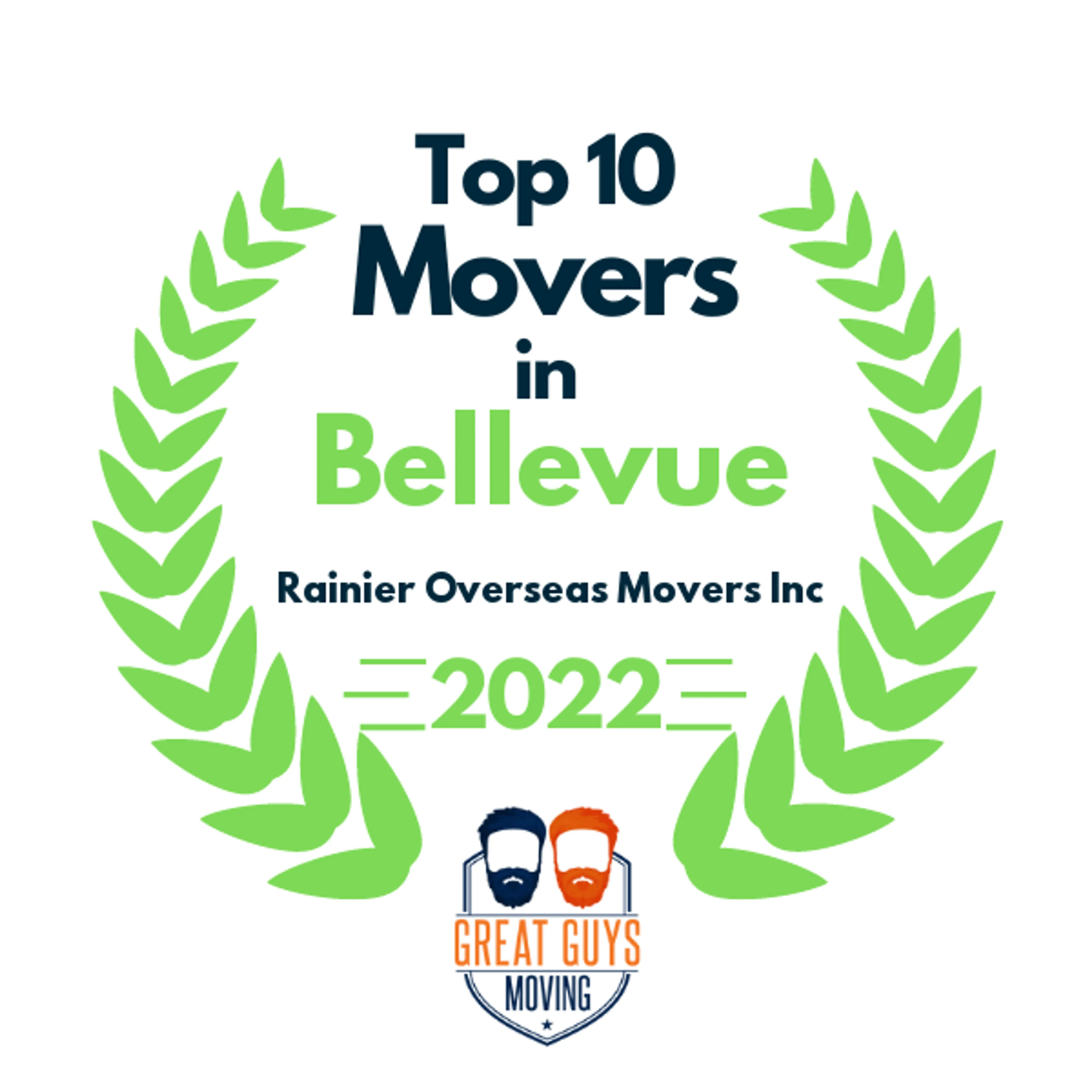 Top 10 Movers in Bellevue, WA 2022 award
