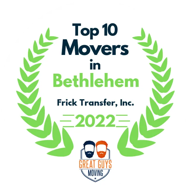 Top 10 Movers in Allentown, PA 2022 award