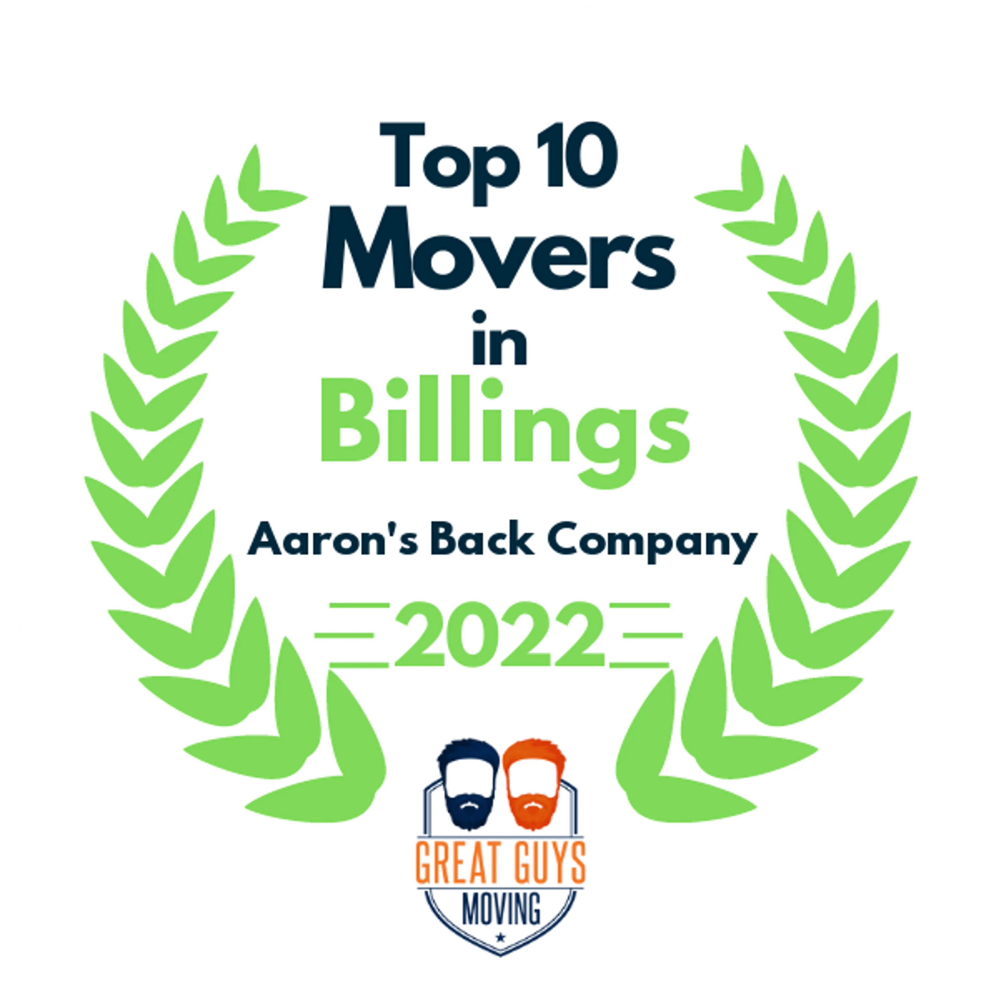 Top 10 Movers in Billings, MT 2022 award