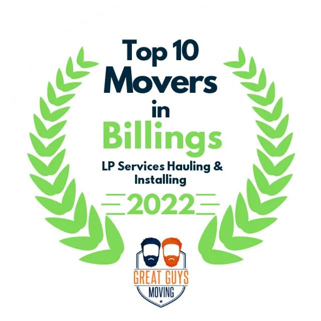 Top 10 Movers in Billings, MT 2022 award