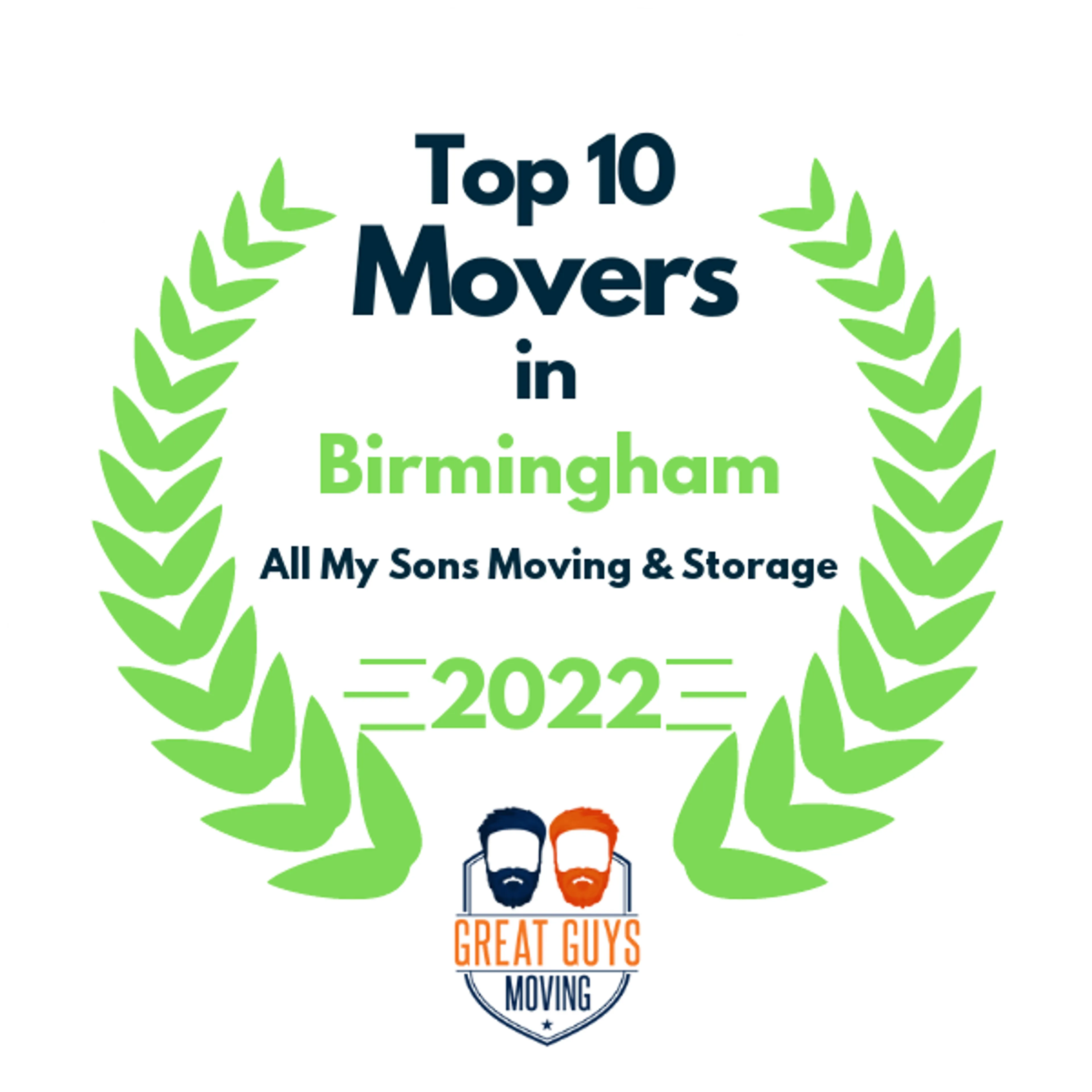 Top 10 Movers in Birmingham, AL 2022 award