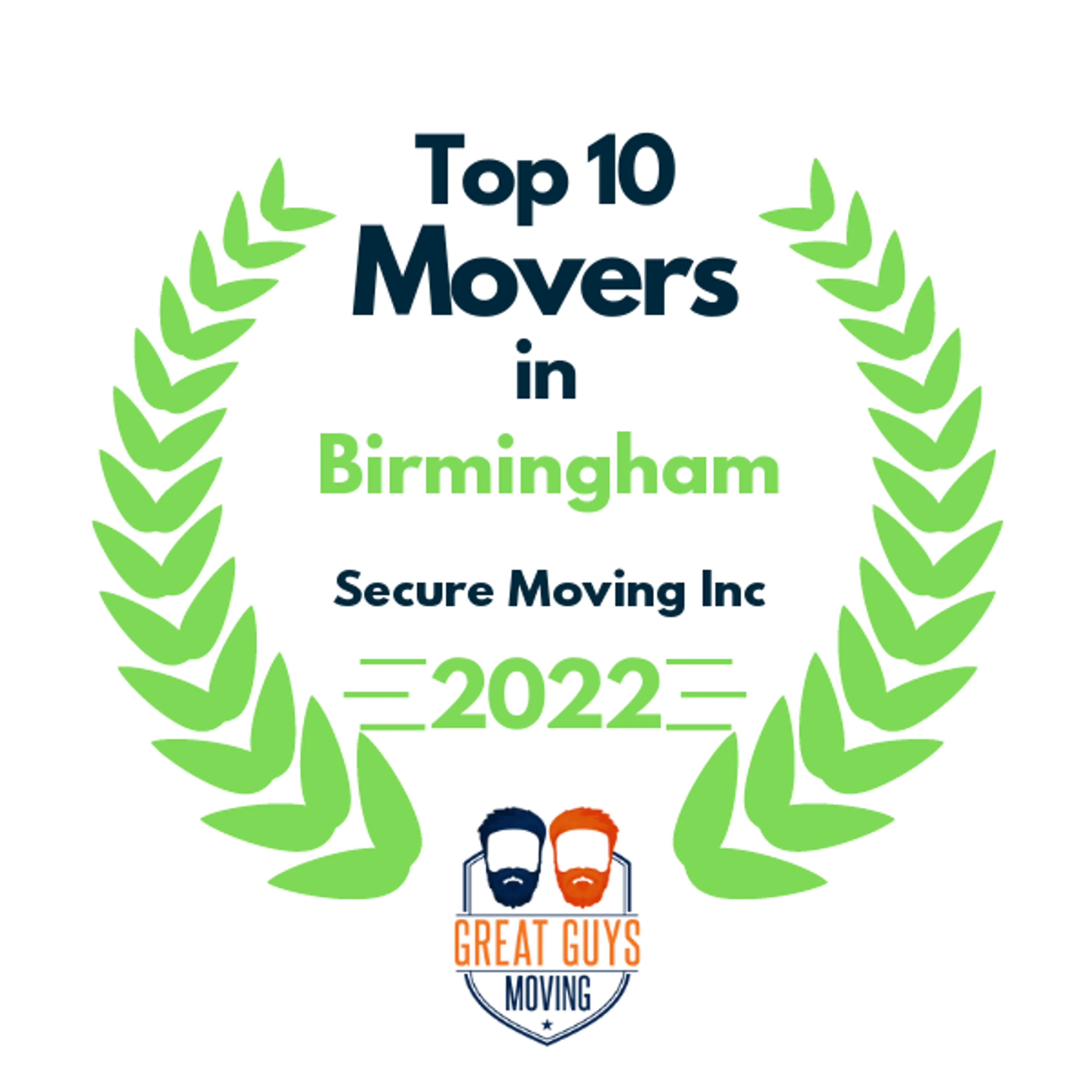 Top 10 Movers in Birmingham, AL 2022 award