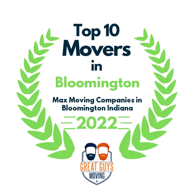 Top 10 Movers in Bloomington, IN 2022 award