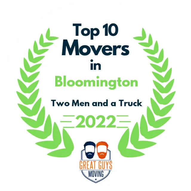 Top 10 Movers in Bloomington, IN 2022 award