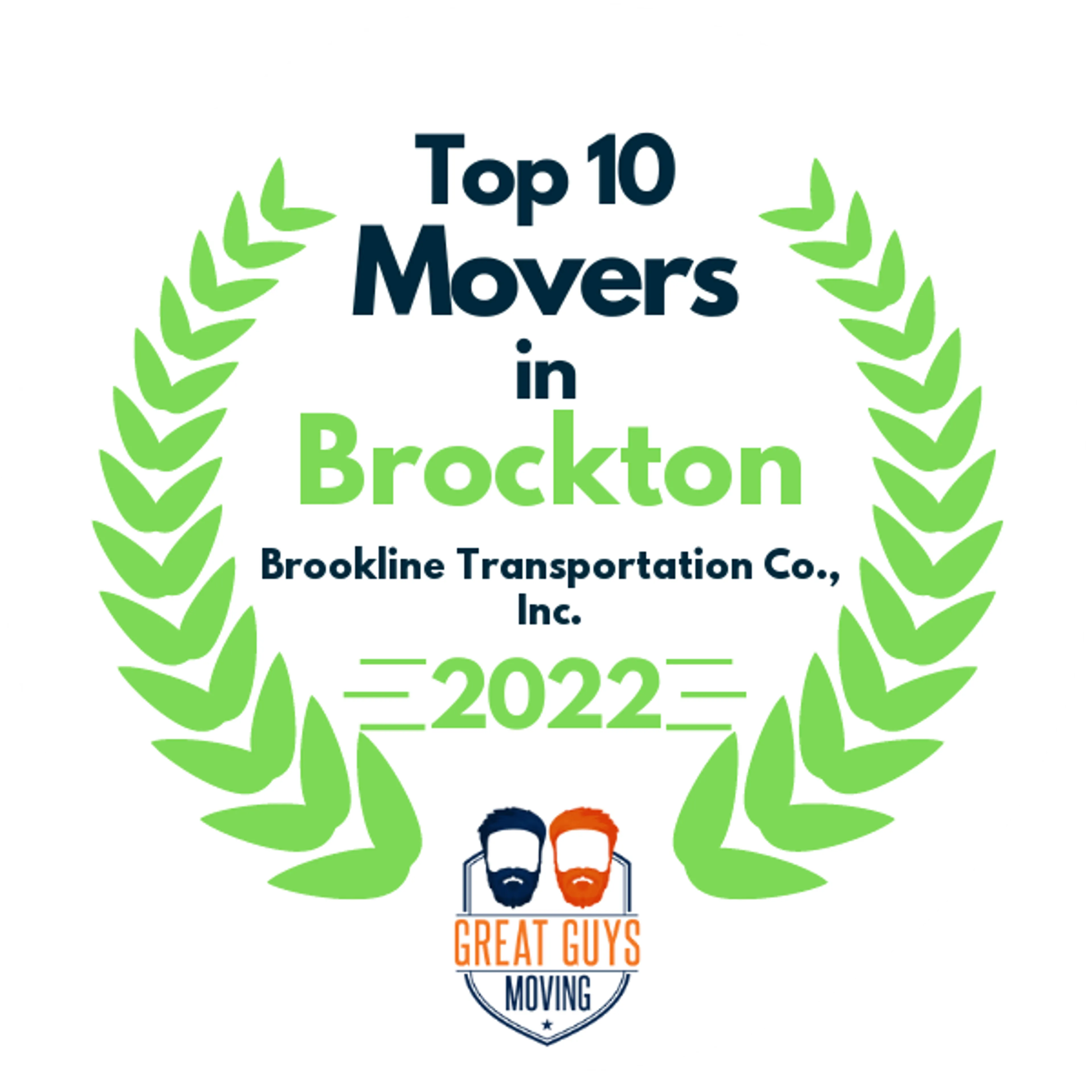 Top 10 Movers in Brockton, MA 2022 award