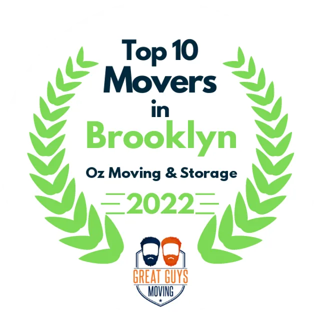 Top 10 Movers in Jersey City, NJ 2022 award