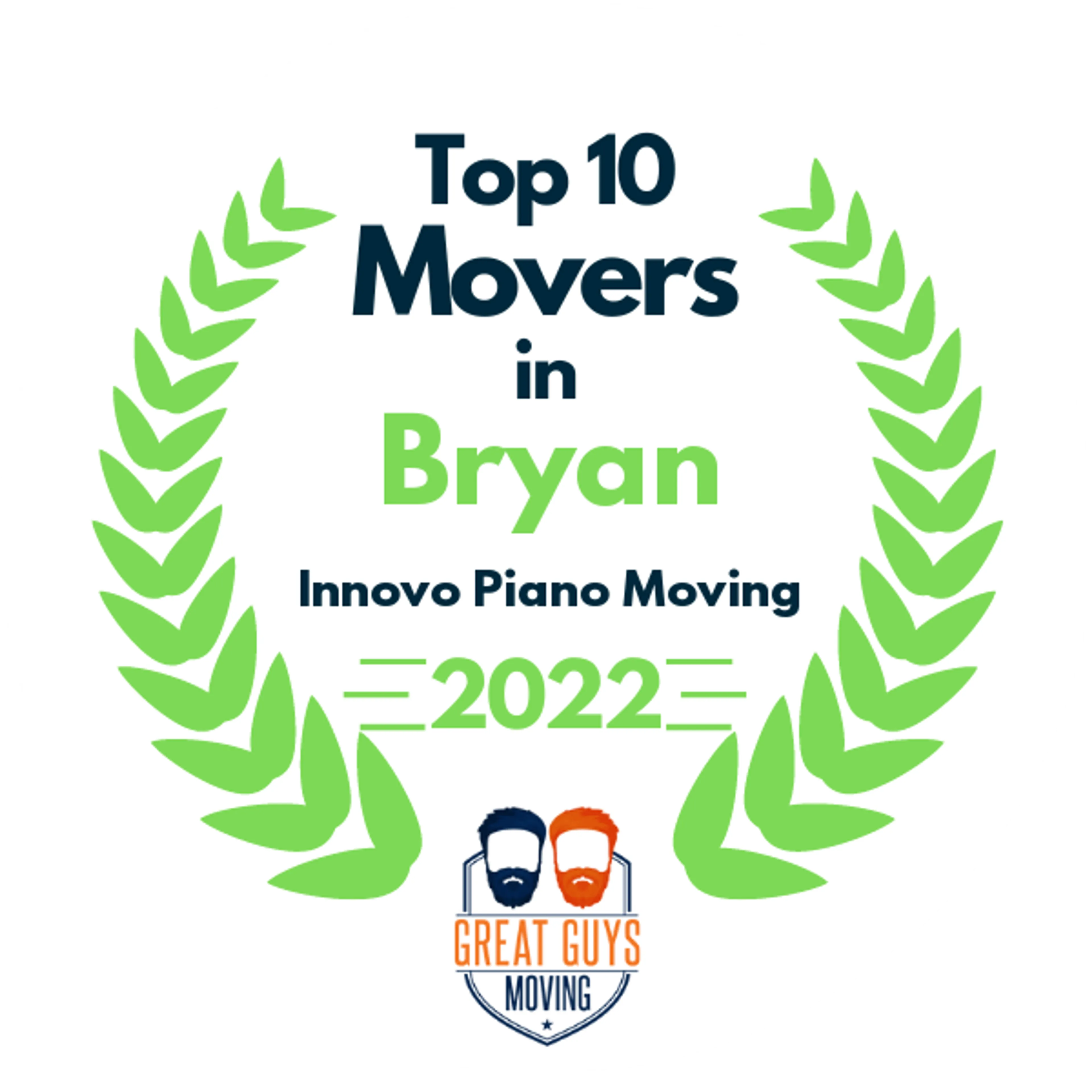 Top 10 Movers in Bryan, TX 2022 award