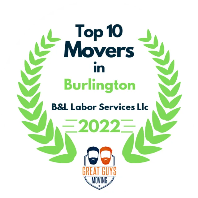 Top 10 Movers in Burlington, NC 2022 award