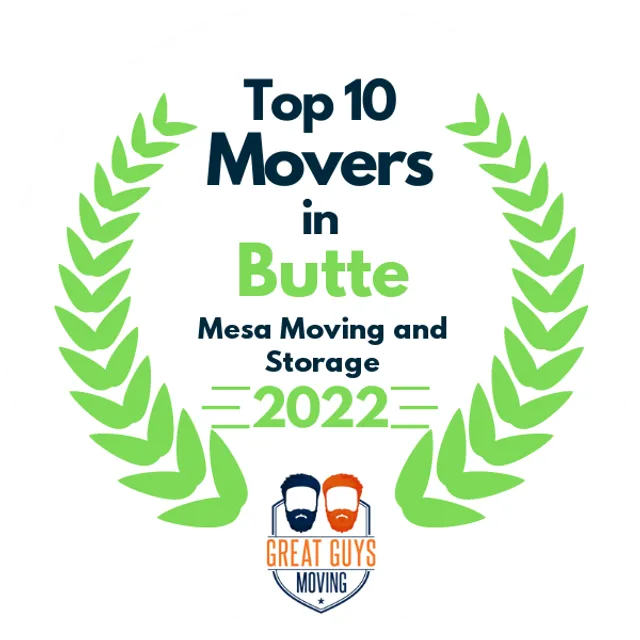 Top 10 Movers in Butte, MT 2022 award