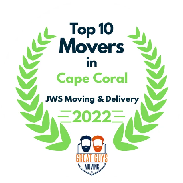 Top 10 Movers in Cape Coral, FL 2022 award