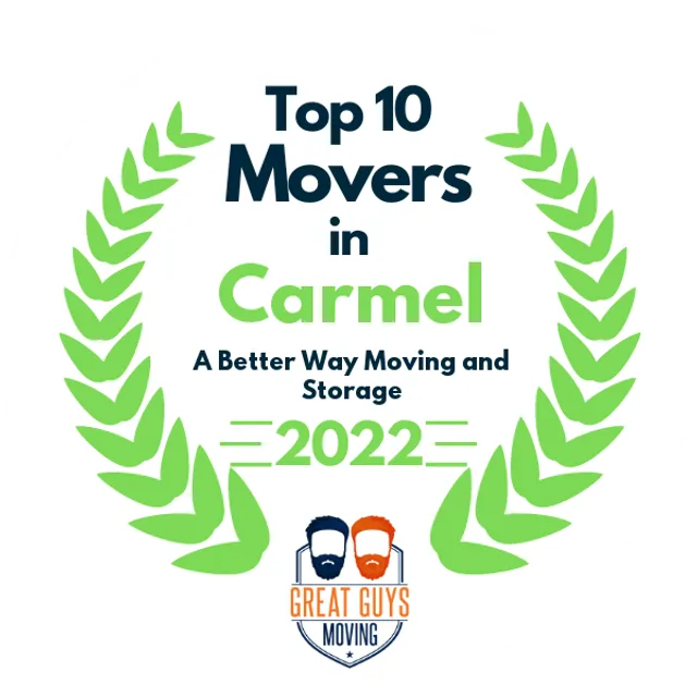 Top 10 Movers in Carmel, IN 2022 award