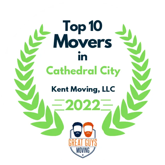 Top 10 Movers in Cathedral City, CA 2022 award