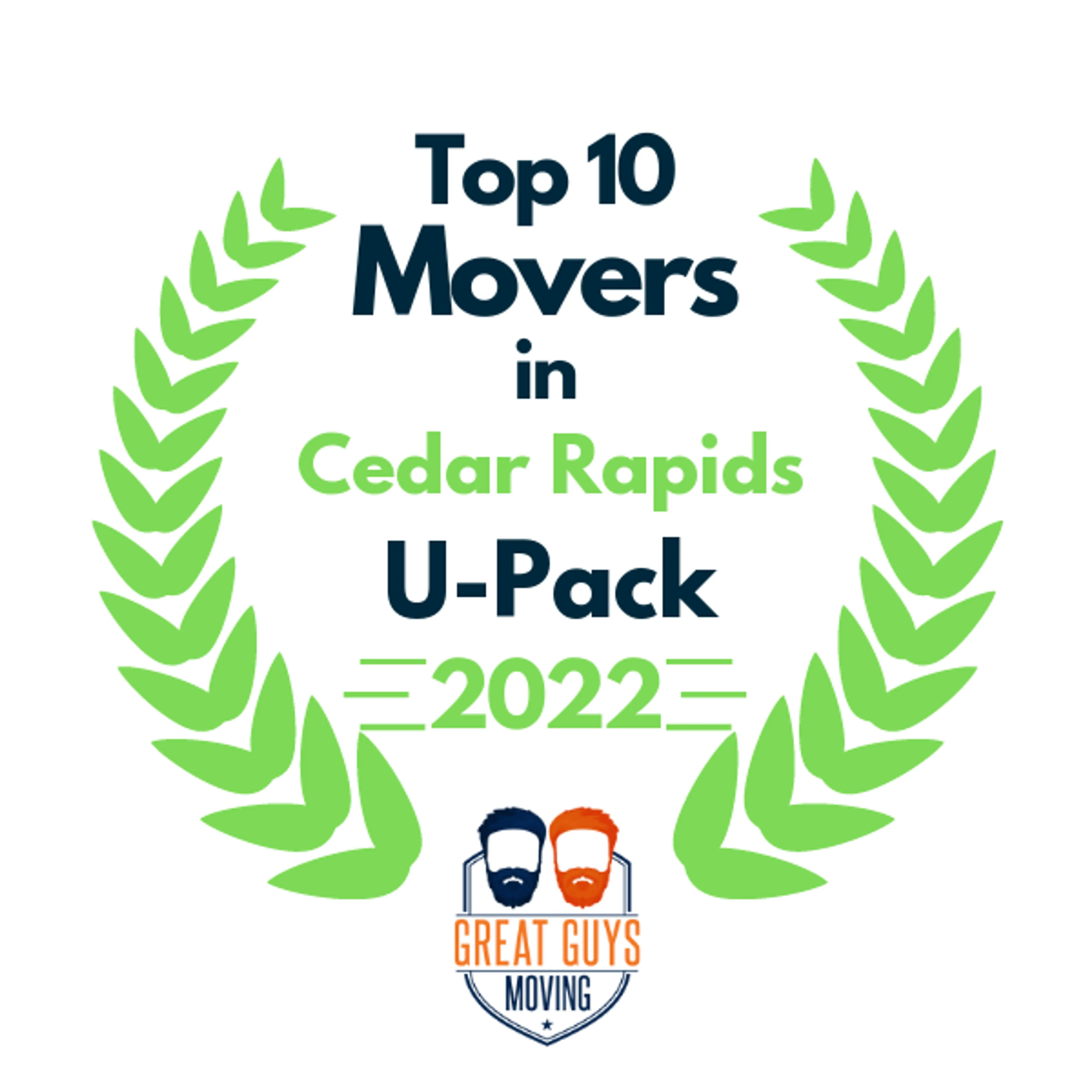 Top 10 Movers in Cedar Rapids, IA 2022 award