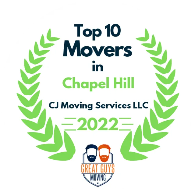 Top 10 Movers in Raleigh, NC 2022 award