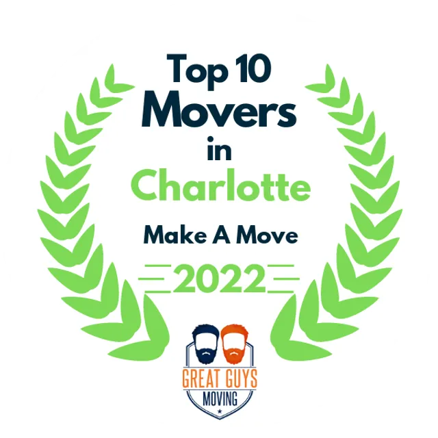 Top 10 Movers in Charlotte, NC 2022 award